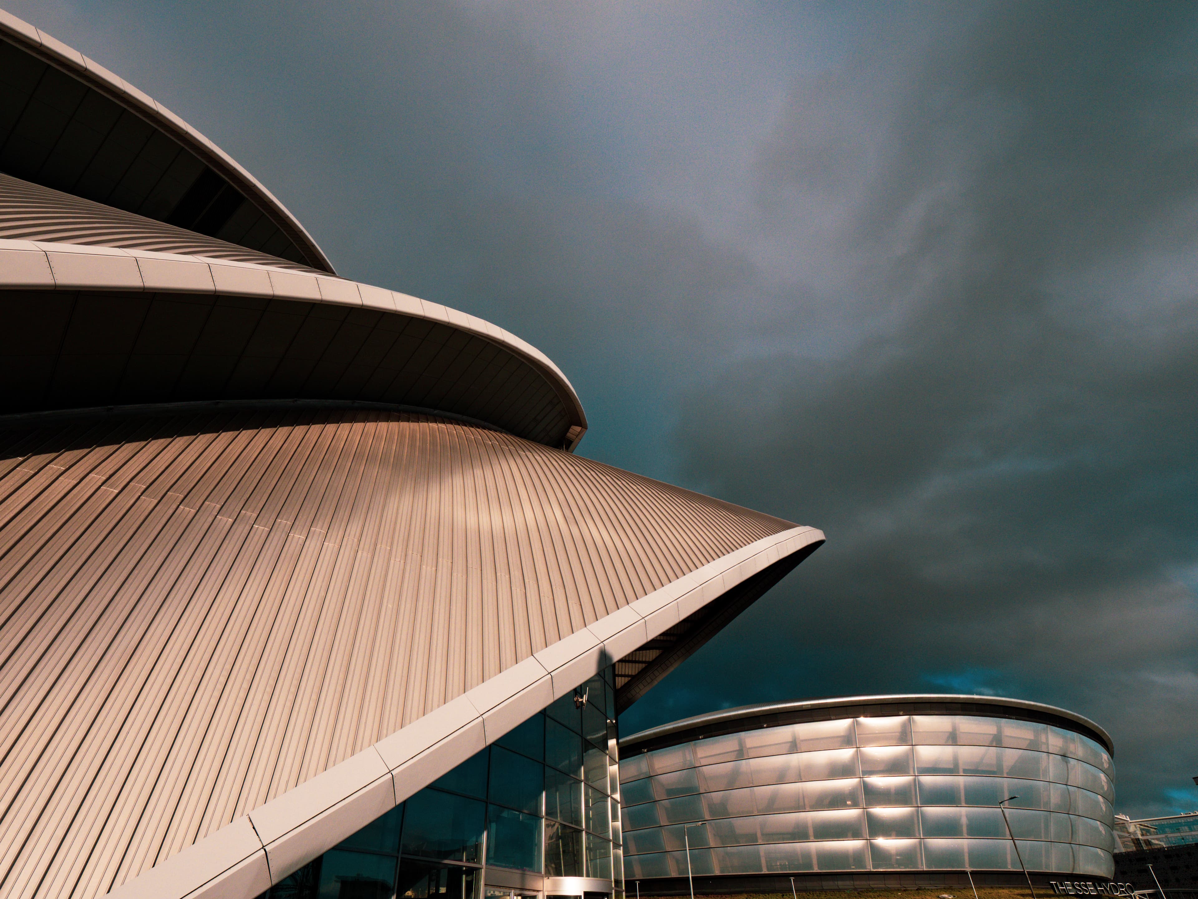 The SEC Armadillo and OVO Hydro on the banks of the River Clyde in Glasgow