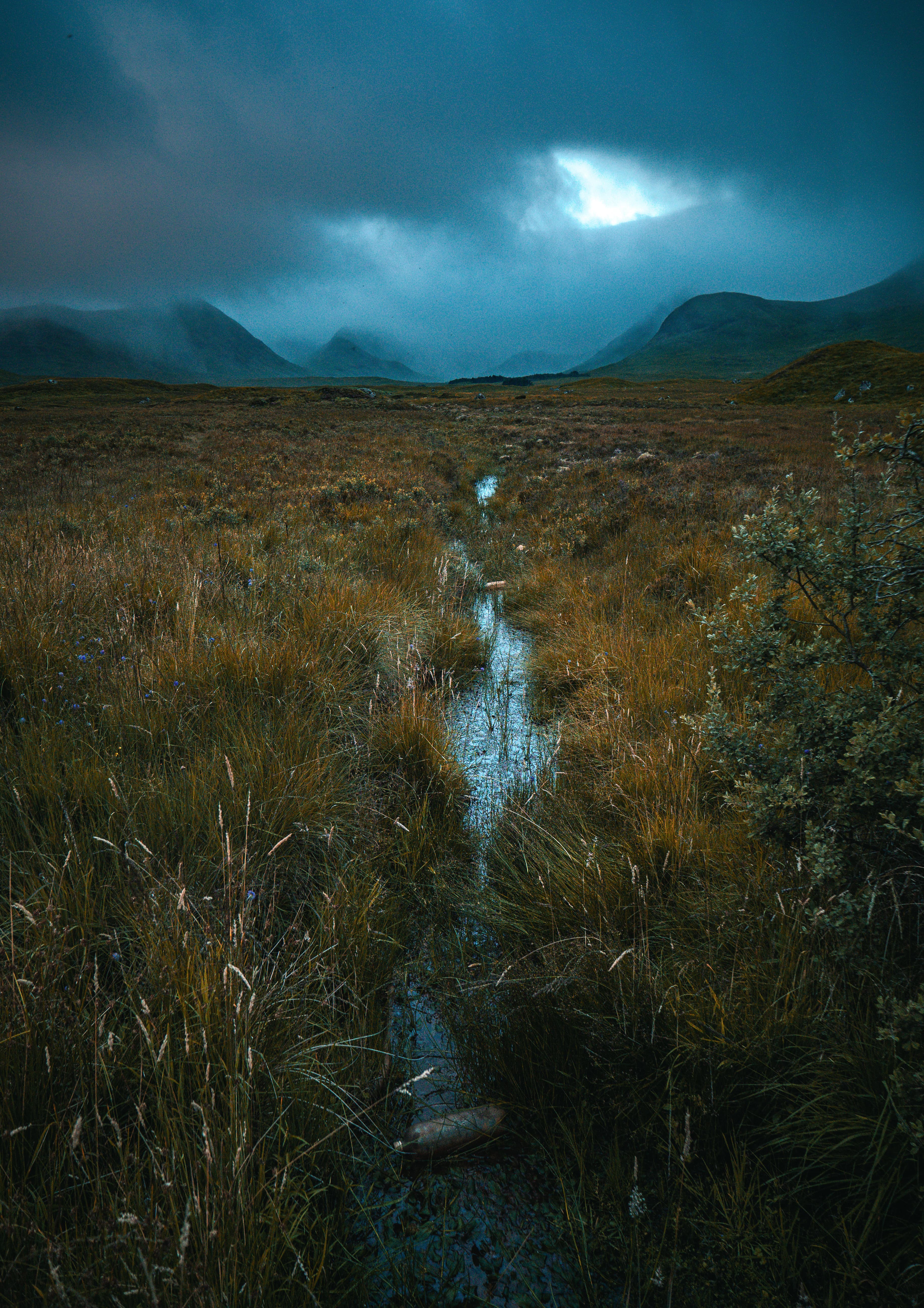 Path Through Weather, a fine art landscape photograph from Rannoch Moor, Scottish Highlands